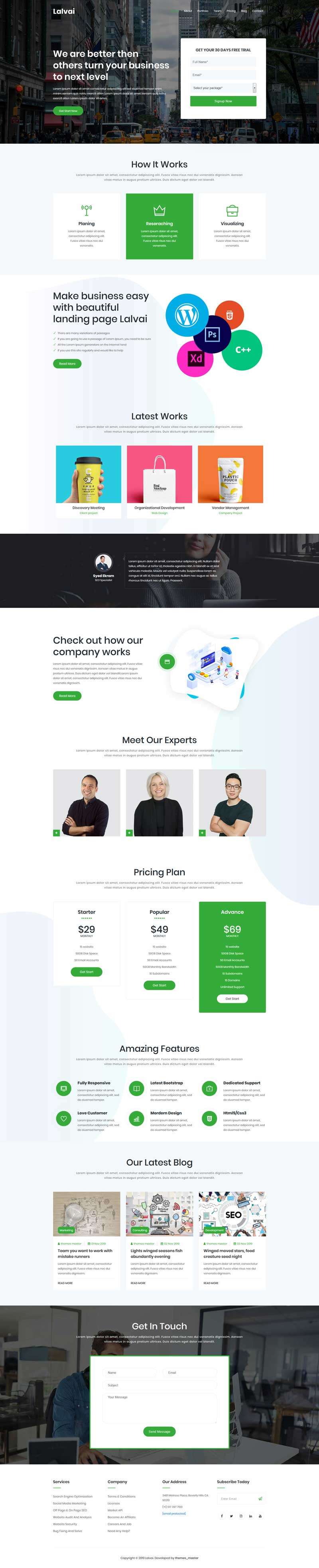 英文产品介绍订阅网站单页静态html模板