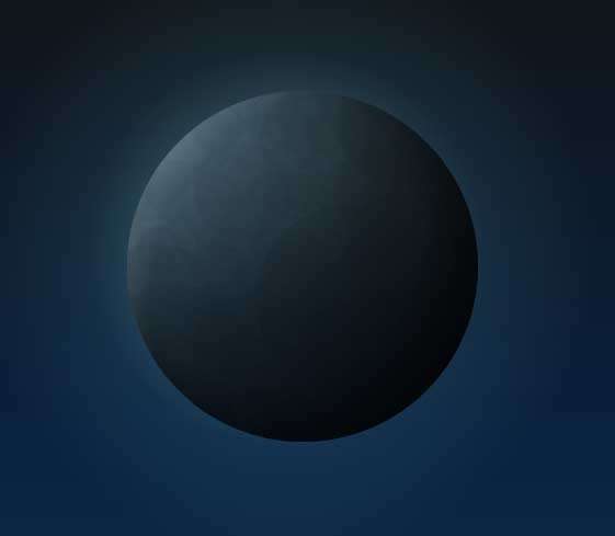 纯css3绘制黑色发光的月球，月亮动画特效