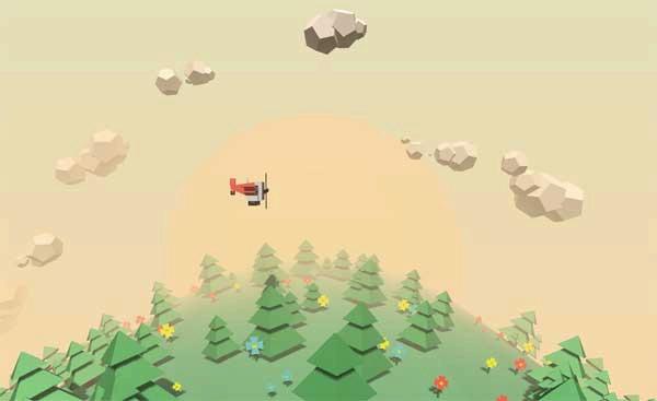 基于canvas绘制3D飞机穿越树林场景动画特效