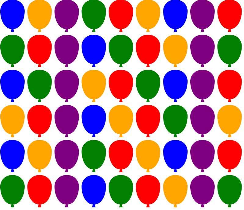 彩色的气球矩阵ui布局特效