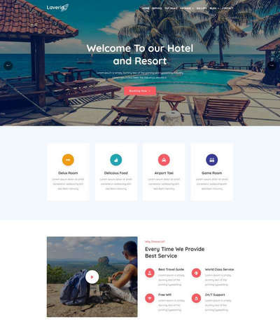 酒店旅游团购服务介绍单页模板