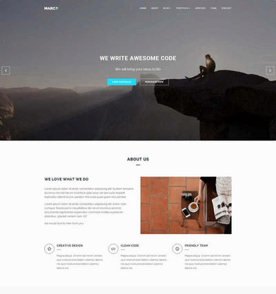 大气宽屏网络科技公司网站html5模板
