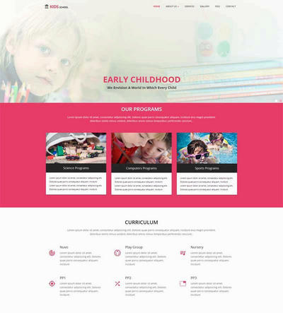 儿童品牌教育培训机构html网站模板