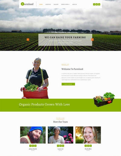 农田蔬菜种植基地html静态网站模板