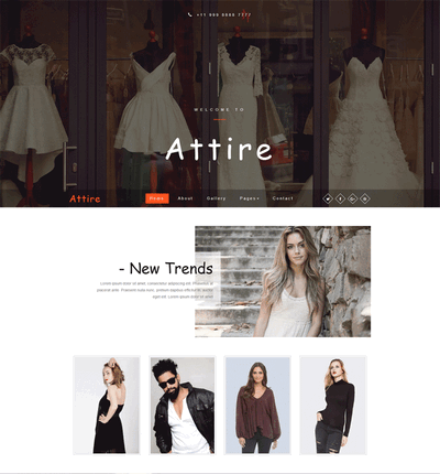 商务服装服饰公司html网页模板