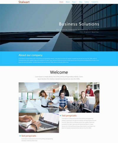 简单金融商务公司网站html模板