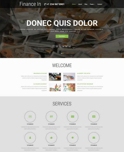 简洁实用金融理财公司html全站模板