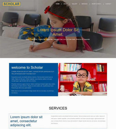 实用儿童教育学校网站html静态模板