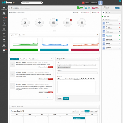bootstrap框架写的后台管理模板html全站下载