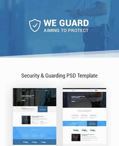 大气网络安全防护公司html整站网站模板
