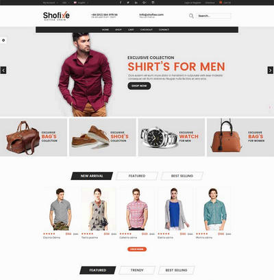 时尚品牌服装箱包购物商城模板html下载