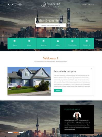 大气宽屏城市商务办公企业html网站模板