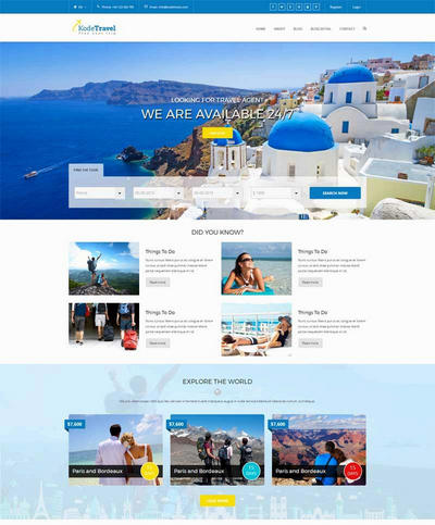 网上预订旅游html整站网站模板