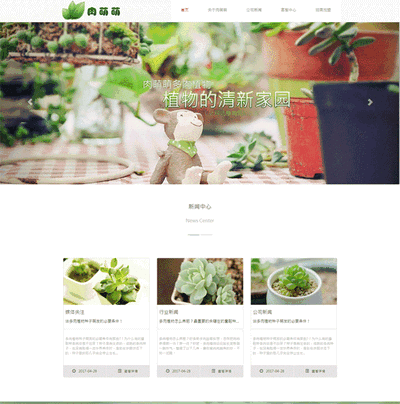 多肉盆栽植物养殖html网站模板下载