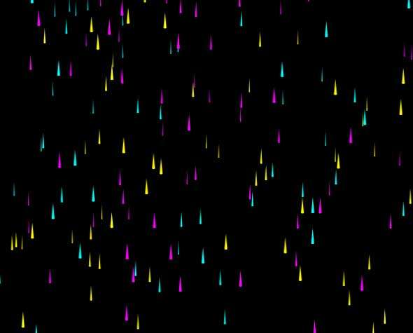 彩色雨滴掉落网页动画特效