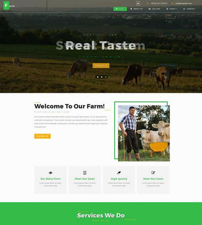 奶牛养殖场基地介绍html网站模板