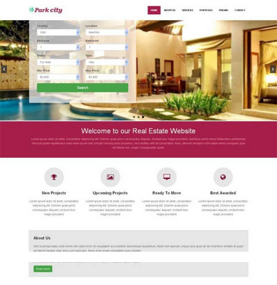 宽屏在线酒店预订html网站模板下载