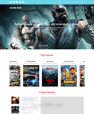 宽屏单机游戏网站介绍html静态模板下载