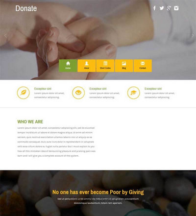 宽屏爱心互助公益网站html5模板下载