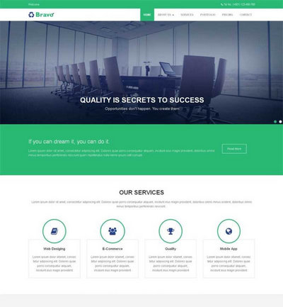 简洁金融商务公司网站静态html模板下载