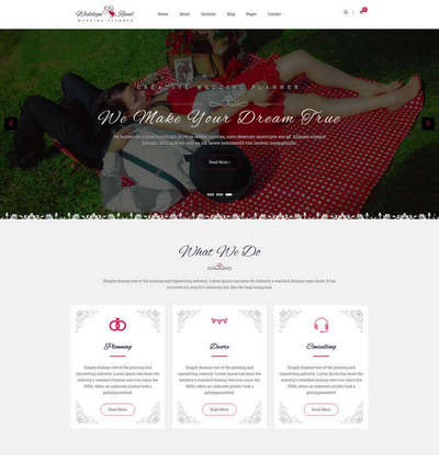 html5大气的婚纱摄影婚礼策划公司网站模板