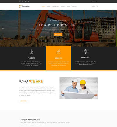 工业建筑工程公司网站html静态模板