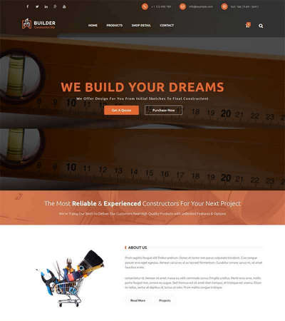 大气建筑工程勘察设计公司html静态网站模板