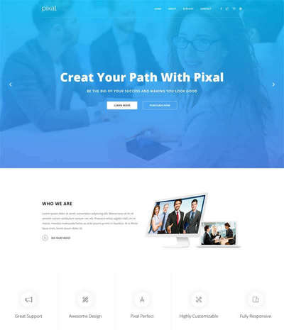蓝色宽屏平面广告设计公司网页模板