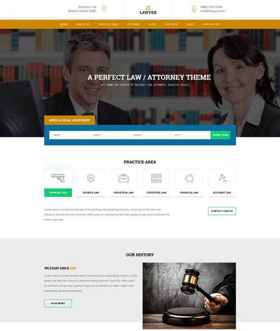 响应式律师事务所法律咨询网站模板