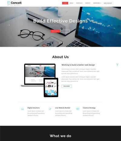 简洁宽屏商业设计企业通用网站模板