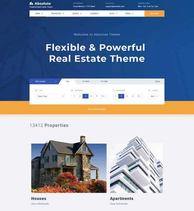 房产销售租赁交易平台html静态网站模板