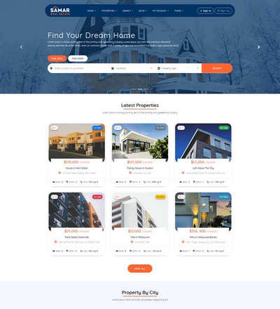 房产信息交易平台html静态网站模板