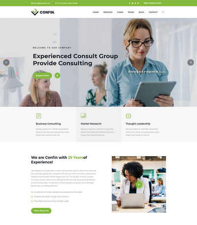 Bootstrap咨询管理公司html网站模板