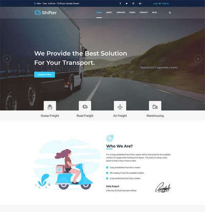 Bootstrap物流快递运输公司html网站模板