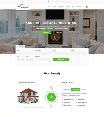 大气二手房交易网站Bootstrap模板