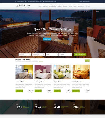Bootstrap旅游酒店预订html静态网页模板