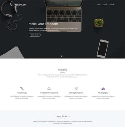 bootstrap平面广告设计公司html网页模板