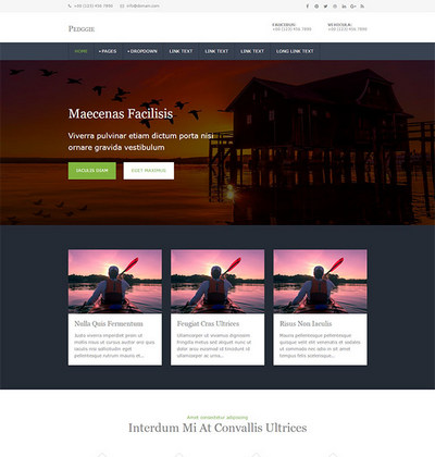 简洁旅行社企业框架html静态网站模板
