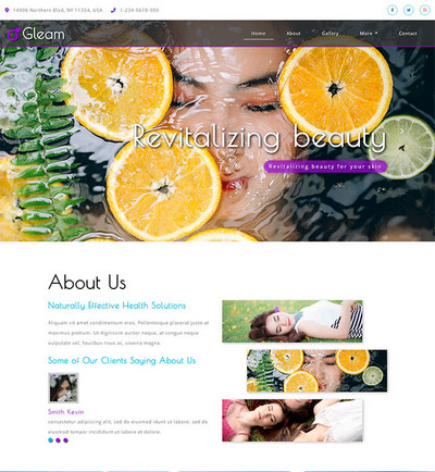 美容养生产品销售公司html静态模板