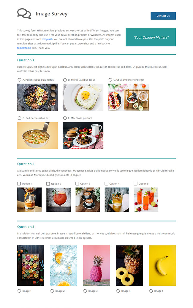 简洁餐饮服务公司html静态网页模板
