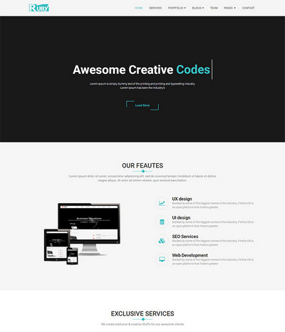 宽屏大气艺术设计服务公司模板