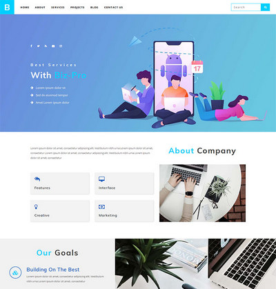 宽屏品牌形象设计专业服务公司官方单页模板