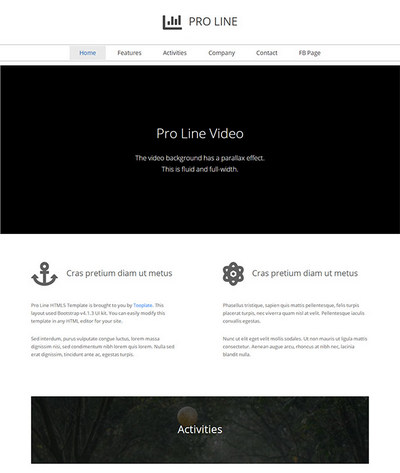 扁平化简洁着陆页单页html静态模板