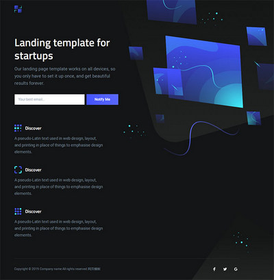 简洁css3动态企业介绍html网页模板