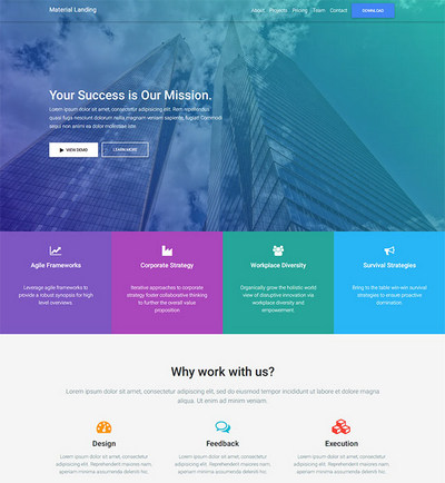 动态大气集团公司html5单页模板