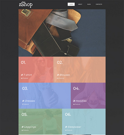 扁平化服装设计企业官方html网页模板