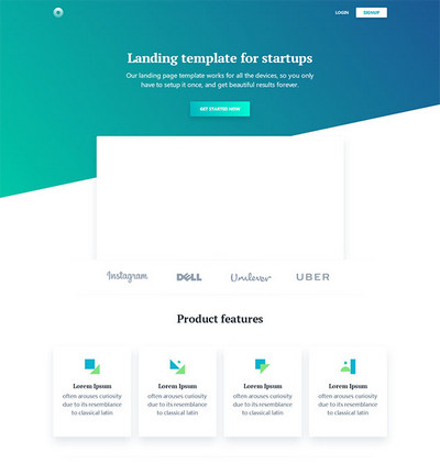创意响应式企业传产品销售展示单页模板