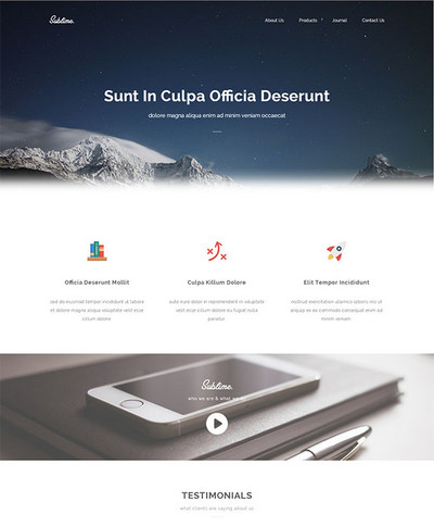 大气科技传媒宣传公司html单页模板