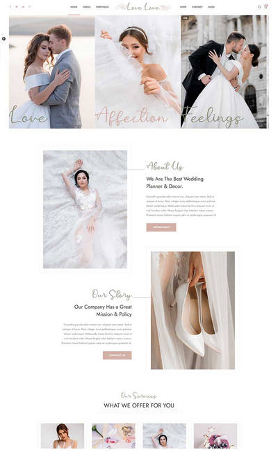 HTML5婚庆婚纱摄影服务公司网站模板