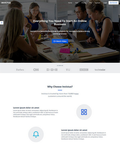 宽屏行业软件开发服务公司html单页模板